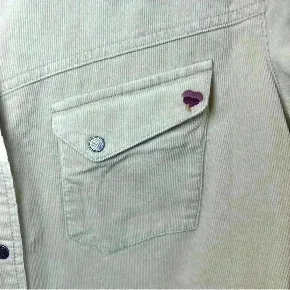 Free People Harley Embroidered Corduroy Shirt Size X-Small - Picture 6 of 16